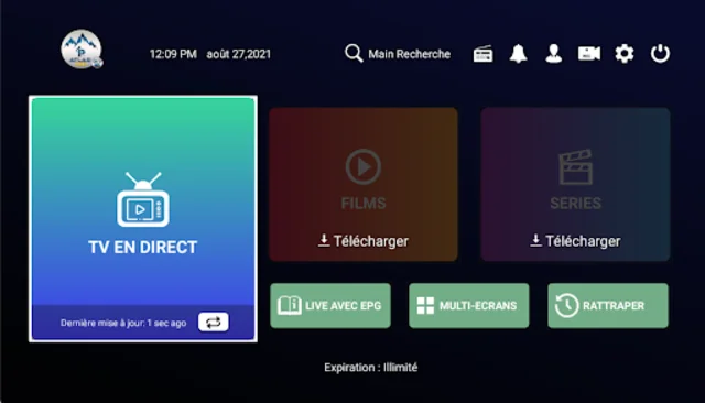 atlas pro ontv iptv interface hd chaînes en direct