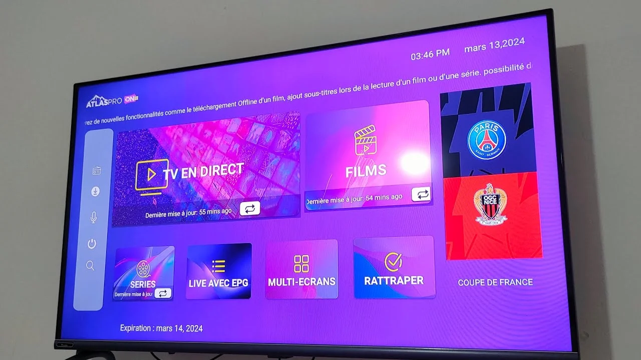 atlas pro ontv iptv interface hd chaînes en direct